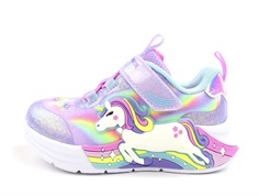 Skechers lavender/multi unicorn chaser sneaker med blink